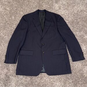 Ralph Lauren Blazer Suit Sport Jacket Men's 44T Navy Blue Button Wool Blend